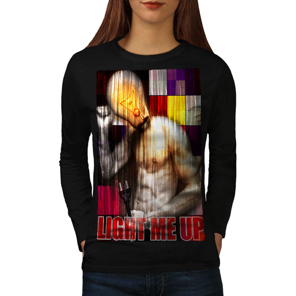 Light Me Up Bulb Hunk Womens Long Sleeve T-Shirt