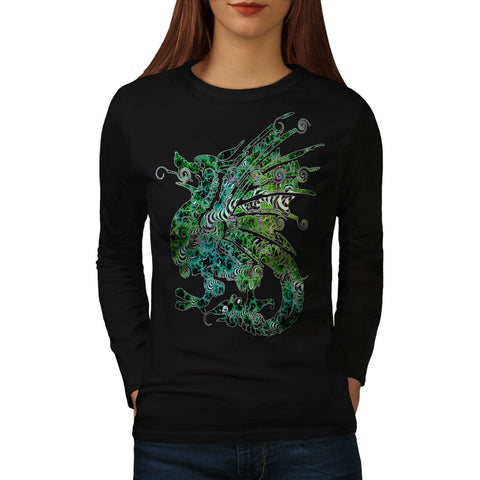 Dragon Fantasy Style Womens Long Sleeve T-Shirt