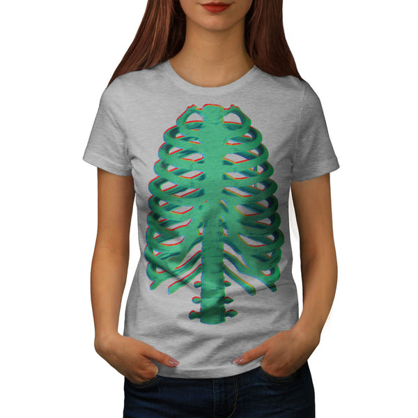 Skull Body Bones Glow Womens T-Shirt