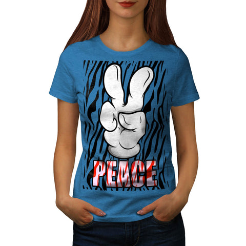 Mickey Peace Symbol Womens T-Shirt
