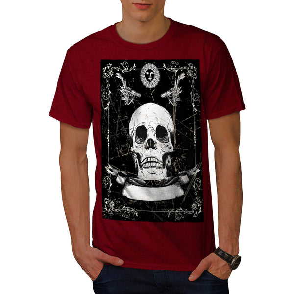 Skull Head Devil Art Mens T-Shirt