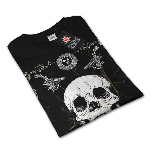 Skull Head Devil Art Mens Long Sleeve T-Shirt