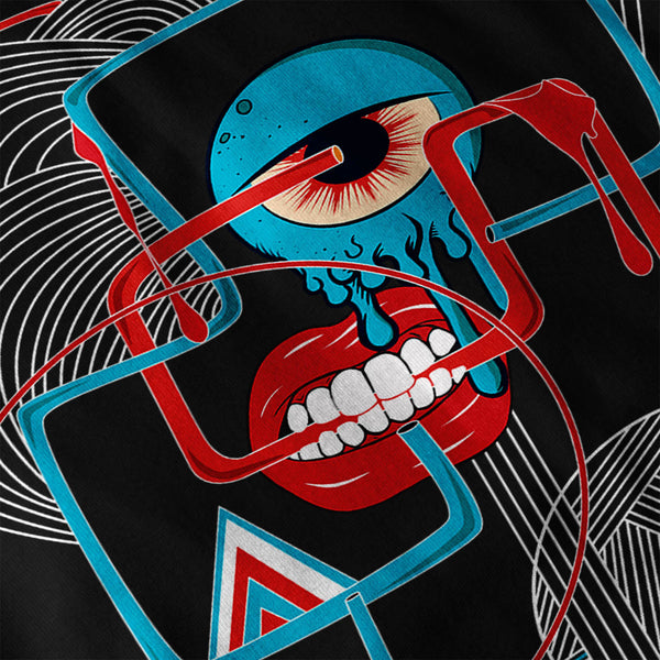 Crazy Monster Face Mens Long Sleeve T-Shirt