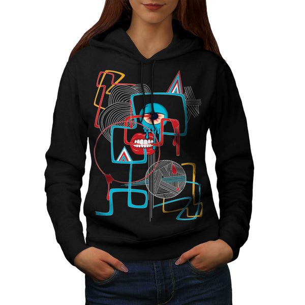 Crazy Monster Face Womens Hoodie