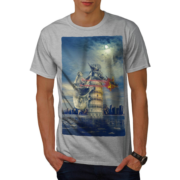 Pisa Tower Koala Bear Mens T-Shirt