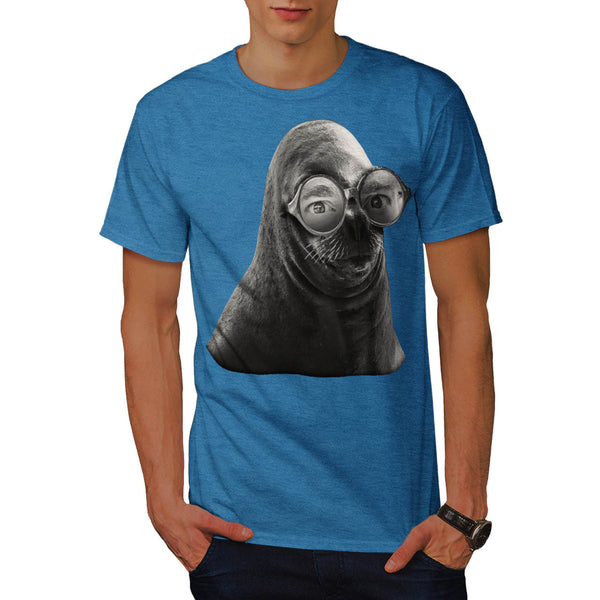 Crazy Seal Face Mask Mens T-Shirt
