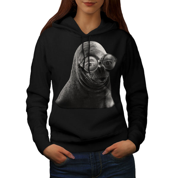 Crazy Seal Face Mask Womens Hoodie