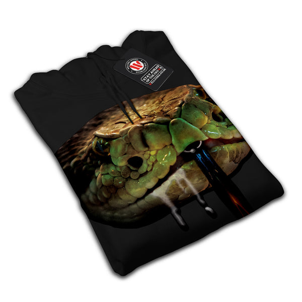 Snake Venom Bite Face Mens Hoodie