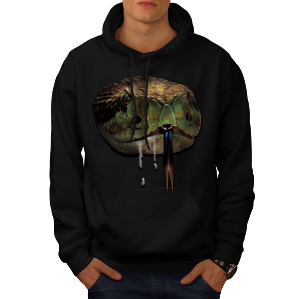 Snake Venom Bite Face Mens Hoodie