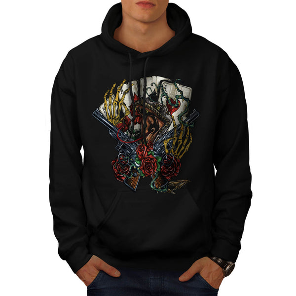 Snake Gun And Roses Mens Hoodie