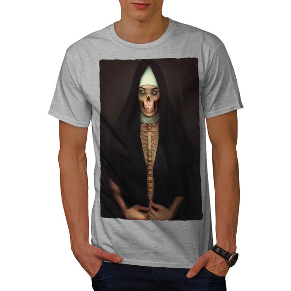Creep Horror Nun Lady Mens T-Shirt