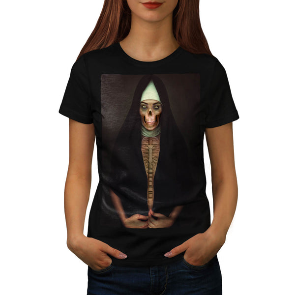 Creep Horror Nun Lady Womens T-Shirt