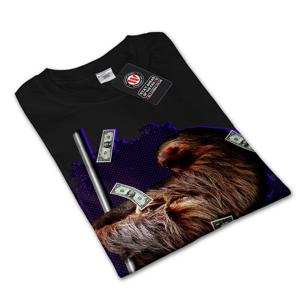 Stripper Sloth Animal Mens Long Sleeve T-Shirt