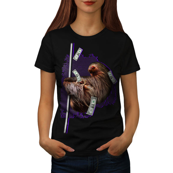 Stripper Sloth Animal Womens T-Shirt