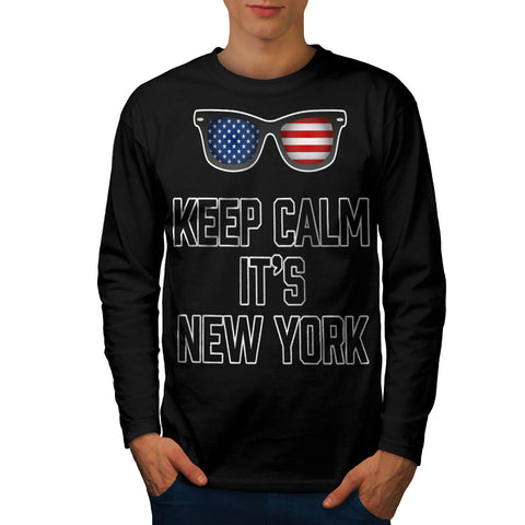 Keep Calm New York Mens Long Sleeve T-Shirt