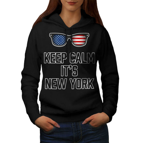 Keep Calm New York Womens Hoodie
