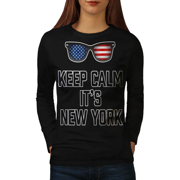 Keep Calm New York Womens Long Sleeve T-Shirt