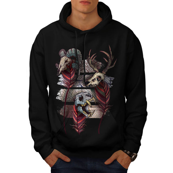 Skull Indian Beast Mens Hoodie