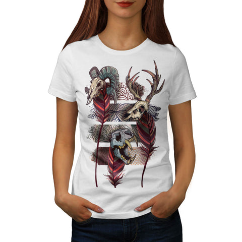 Skull Indian Beast Womens T-Shirt