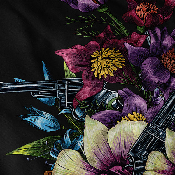Flower Pistol Guns Womens Hoodie