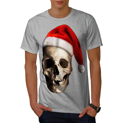 Santa Claus Skull Hat Mens T-Shirt