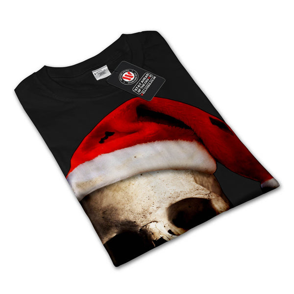 Santa Claus Skull Hat Mens Long Sleeve T-Shirt