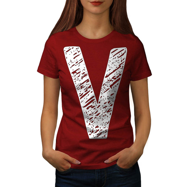 V Epic Brand Print Womens T-Shirt