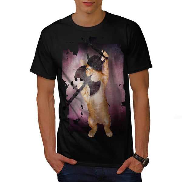 Warrior Viking Cat Mens T-Shirt