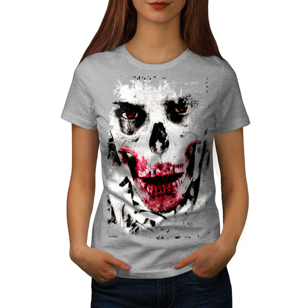 Skull Blood Head Art Womens T-Shirt
