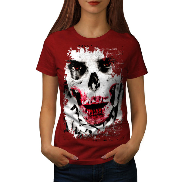 Skull Blood Head Art Womens T-Shirt