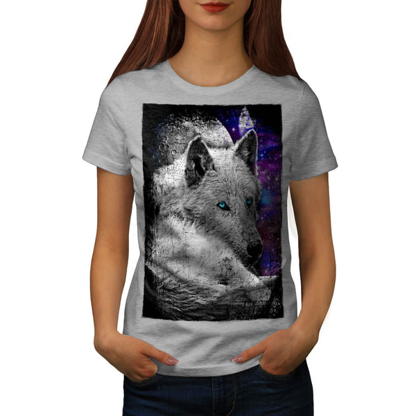 Twilight Wolf Moon Womens T-Shirt