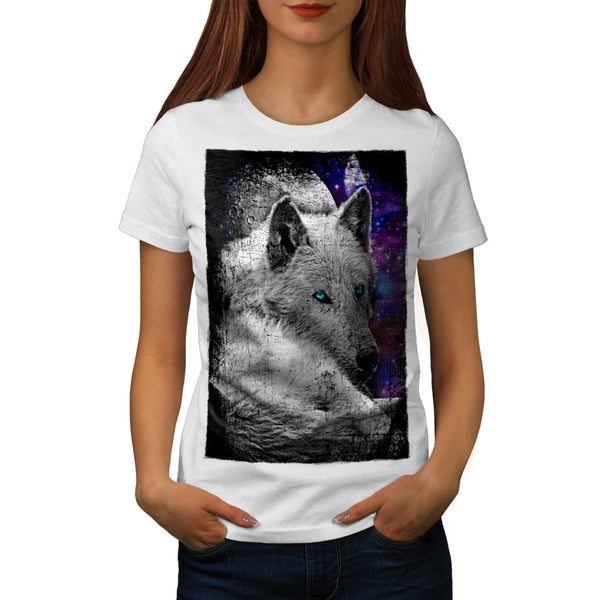 Twilight Wolf Moon Womens T-Shirt