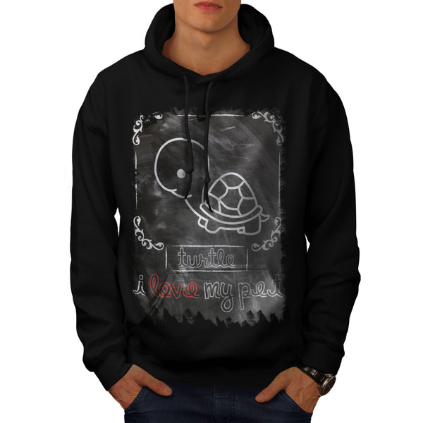 I Love My Pet Turtle Mens Hoodie