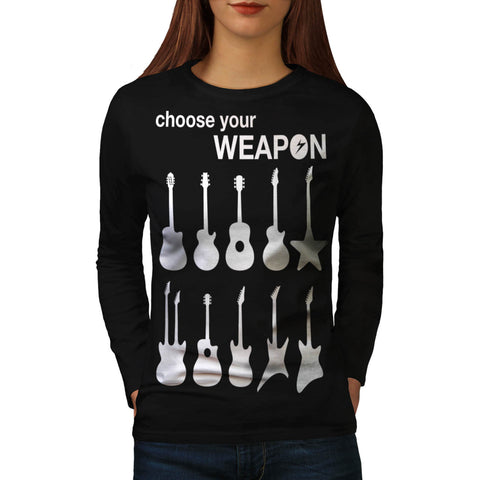 Instrument Artwork Womens Long Sleeve T-Shirt