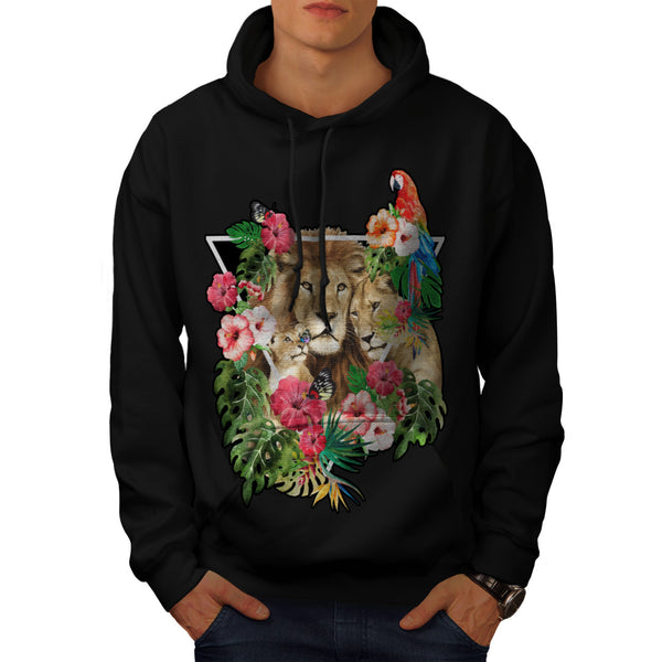 Wild King Jungle Lion Mens Hoodie