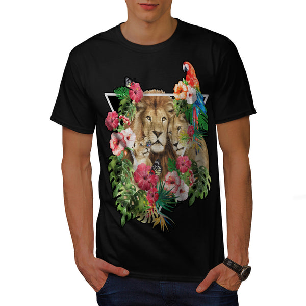 Wild King Jungle Lion Mens T-Shirt