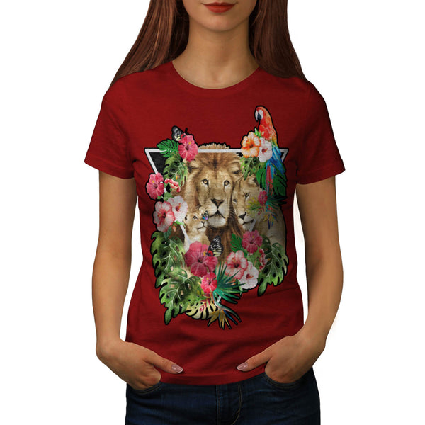 Wild King Jungle Lion Womens T-Shirt