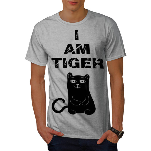 I Am Tiger Silly Cat Mens T-Shirt