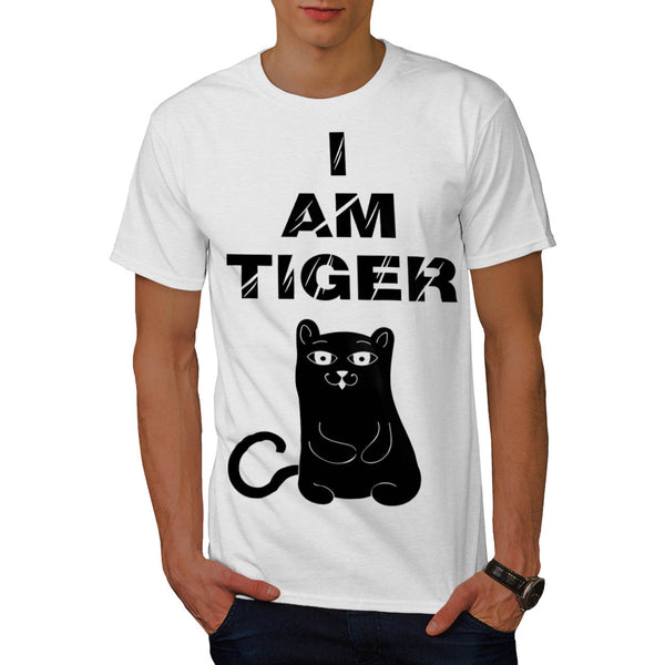 I Am Tiger Silly Cat Mens T-Shirt