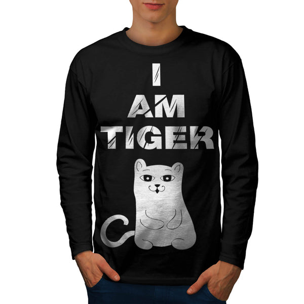 I Am Tiger Silly Cat Mens Long Sleeve T-Shirt