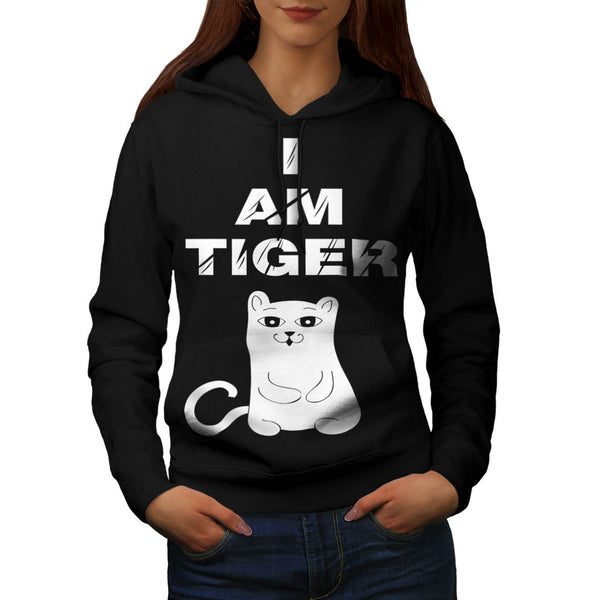 I Am Tiger Silly Cat Womens Hoodie