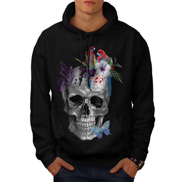 Skull Rose Flower Soul Mens Hoodie