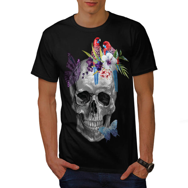 Skull Rose Flower Soul Mens T-Shirt