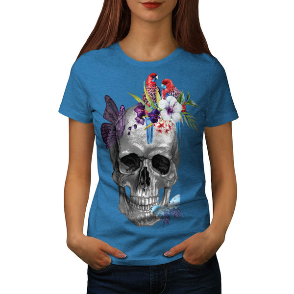Skull Rose Flower Soul Womens T-Shirt
