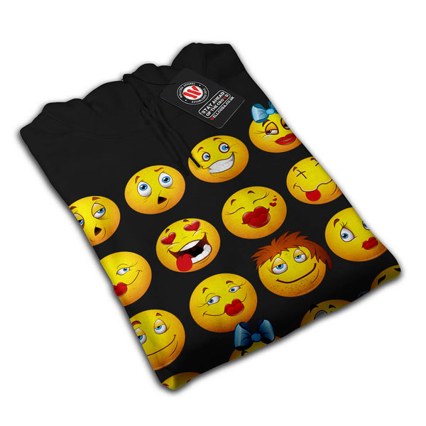 Funny Smiley Faces Mens Hoodie