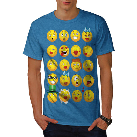 Funny Smiley Faces Mens T-Shirt