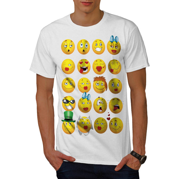 Funny Smiley Faces Mens T-Shirt