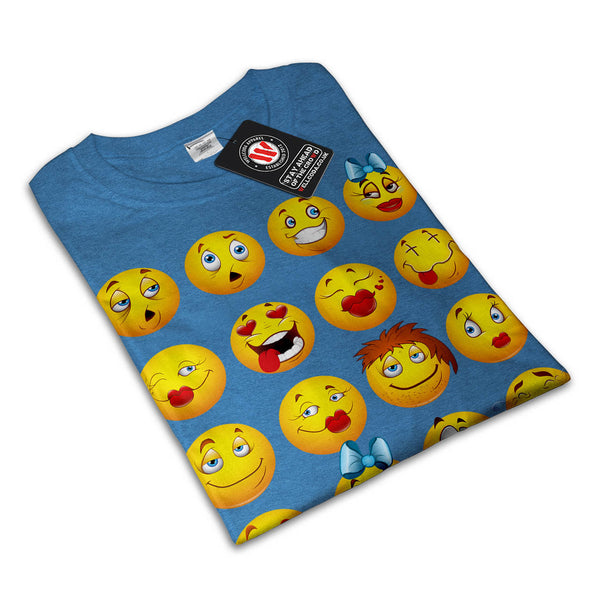 Funny Smiley Faces Womens T-Shirt