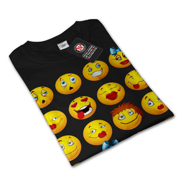 Funny Smiley Faces Womens Long Sleeve T-Shirt