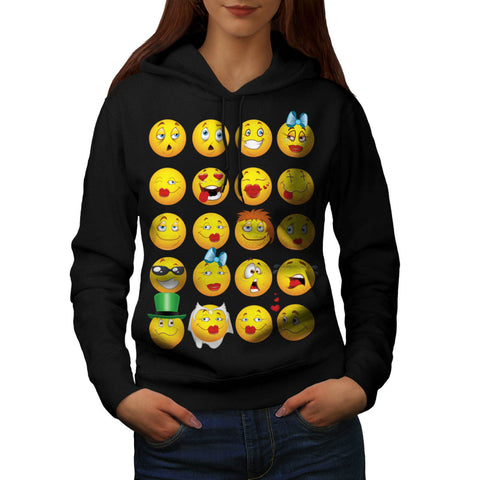 Funny Smiley Faces Womens Hoodie